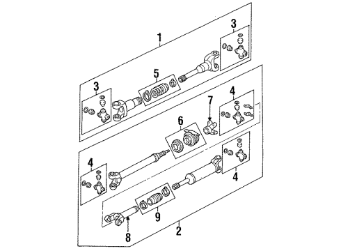 1990 Mercury Topaz Axle Shaft - Rear Diagram
