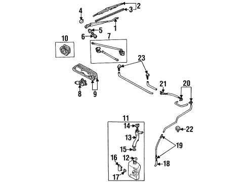 1997 Ford Aspire Front Wipers Diagram
