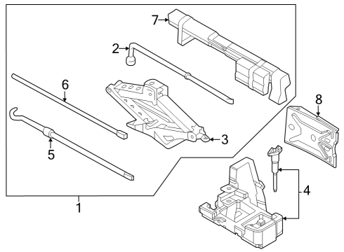 2024 Ford F-150 Lightning Jack & Components Diagram