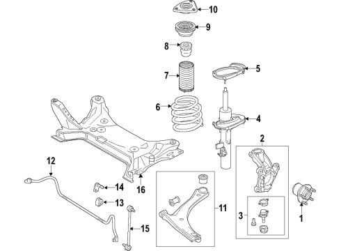 2024 Ford E-Transit Front Suspension Diagram
