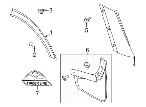 2024 Ford Explorer Exterior Trim - Quarter Panel Diagram