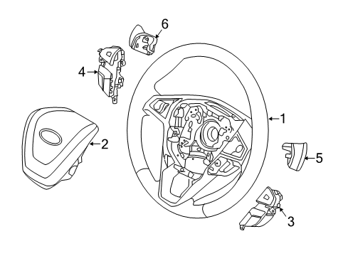 2015 Ford Edge Steering Wheel & Trim Diagram 2 - Thumbnail