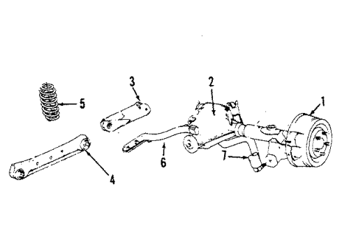 1988 Ford LTD Crown Victoria Axle Housing - Rear Diagram