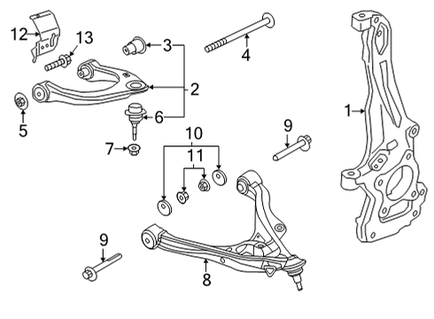 2025 Ford Bronco Front Suspension Components Diagram