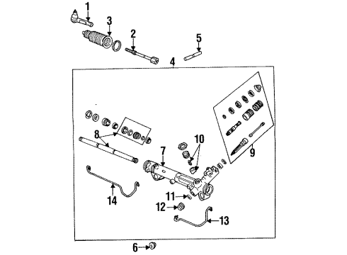 1998 Ford Mustang Steering Gear & Linkage Diagram 2 - Thumbnail