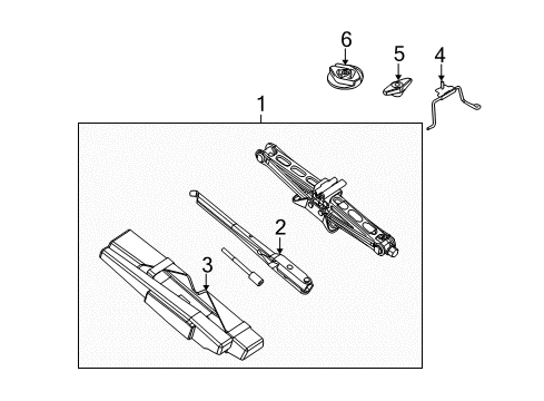 2014 Ford Special Service Police Sedan Jack & Components Diagram