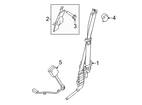 2022 Ford F-350 Super Duty Front Seat Belts Diagram 4 - Thumbnail