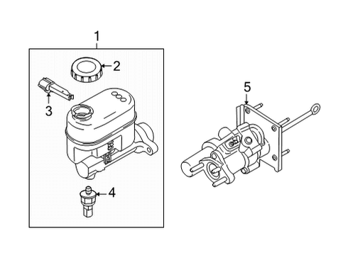 2017 Ford E-350 Super Duty Cylinder Assembly - Master Diagram for RU2Z-2140-B
