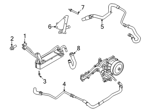 2020 Ford F-350 Super Duty Oil Cooler - Transmission Diagram 2 - Thumbnail