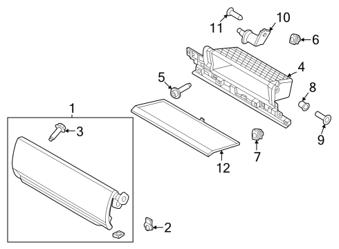 2022 Ford Expedition Glove Box Diagram 2 - Thumbnail