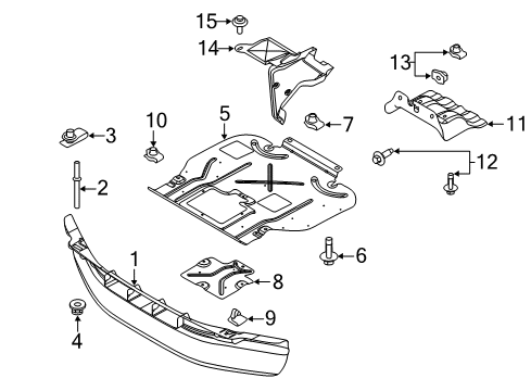 2011 Ford F-150 Splash Shields Diagram 2 - Thumbnail