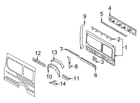 2022 Ford Transit-350 Inner Structure - Side Panel Diagram 6 - Thumbnail