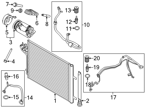2014 Ford Transit Connect A/C Condenser Diagram 2 - Thumbnail
