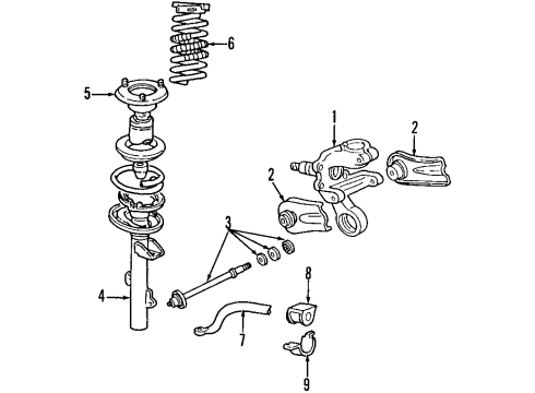 2003 Ford Taurus Rear Suspension Components Diagram 3 - Thumbnail
