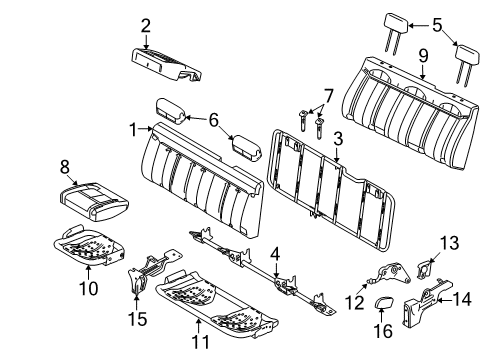 2013 Ford F-150 Rear Seat Components Diagram 3 - Thumbnail