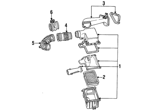 1992 Mercury Sable Air Intake Diagram 2 - Thumbnail