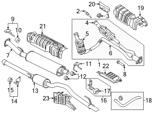 2015 Ford Transit-350 Exhaust Components Diagram 3 - Thumbnail