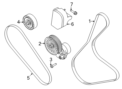 2021 Ford Escape Belts & Pulleys - Belts Diagram 2 - Thumbnail