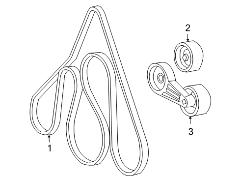 2004 Ford F-350 Super Duty Belts & Pulleys - Maintenance Diagram 3 - Thumbnail