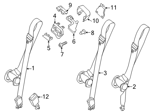 2024 Ford Transit-350 Seat Belt - Body Diagram 10 - Thumbnail