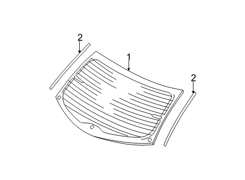2000 Ford Focus Glass - Lift Gate Diagram