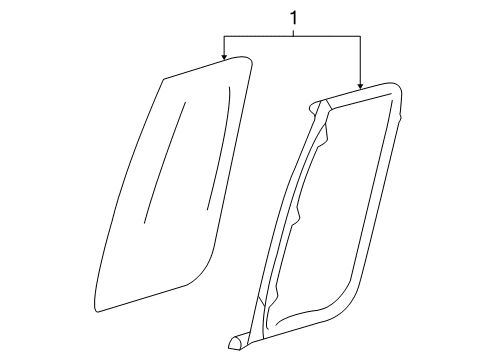 2007 Ford F-150 Glass - Door Diagram 4 - Thumbnail