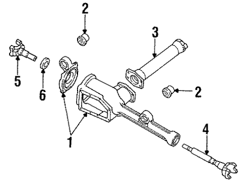 1990 Mercury Topaz Axle Housing - Rear Diagram