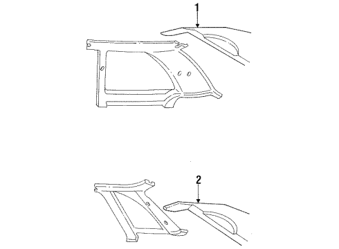 1991 Mercury Topaz Interior Trim - Rear Body Diagram