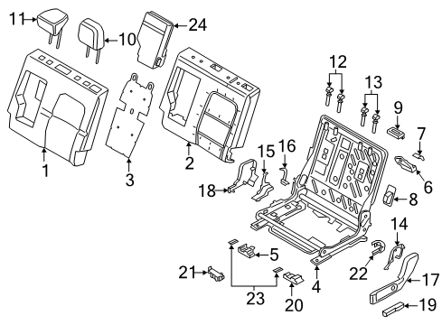 2025 Lincoln Corsair Sleeve - Headrest Guide Diagram for JU5Z-96610A16-DT