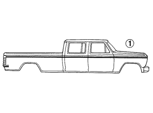 1996 Ford F-350 Stripe Tape Diagram 2 - Thumbnail