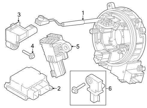 2025 Ford F-350 Super Duty Air Bag Components Diagram 2 - Thumbnail