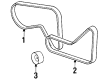 Ford LTD Drive Belt Diagram - E6AZ-8620-A