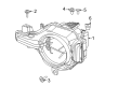 Ford Bronco Headlight Diagram - P2DZ-13008-B