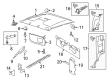 Ford F-350 Super Duty Sun Visor Diagram - BC3Z-2504105-DB