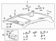 Lincoln Continental Sun Visor Diagram - GD9Z-5404104-DC