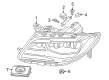 Ford Fusion Headlight Diagram - HP5Z-13008-G