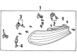 Ford Contour Headlight Diagram - XS2Z-13008-BA