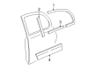 Lincoln Town Car Door Moldings Diagram - 6W1Z-5425557-BPTM