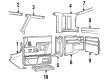 Ford F-250 Sun Visor Diagram - F4TZ1504105EAD