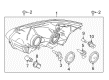 Ford Headlight Diagram - CK4Z-13008-CA