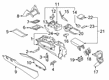 Lincoln Nautilus Center Console Base Diagram - JA1Z-58045A36-AB