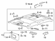 Ford F-350 Super Duty Sun Visor Diagram - HC3Z-2504105-MC