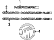 Mercury Marauder Emblem Diagram - F8MZ54517A20BA