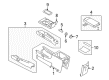 Ford Freestyle Center Console Base Diagram - 5F9Z-74045E24-AAB