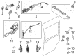 Ford Transit Connect Interior Door Handle Diagram - 8T1Z-6122666-B