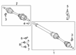 Lincoln Nautilus Axle Shaft Diagram - K2GZ-3B436-AL