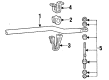 Ford Sway Bar Link Bushing Diagram - 9U2Z-5A486-A