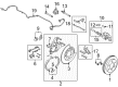 Ford F-150 Backing Plate Diagram - 9L3Z-2C028-A