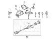 Ford F-150 Heritage CV Boot Diagram - F65Z-3A331-AA