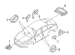 Lincoln Continental Car Speakers Diagram - GD9Z-18808-Q